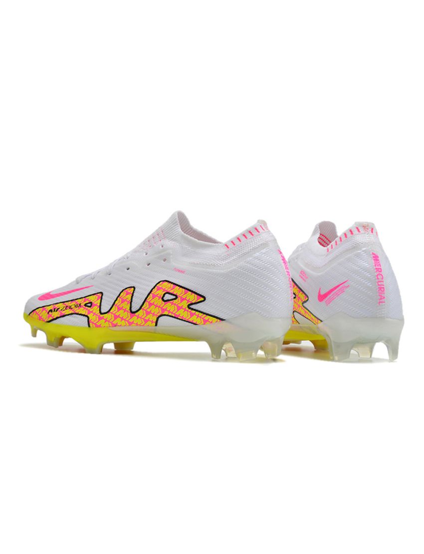 Nike Air Zoom Mercurial Vapor 15 Elite FG - White/Black/Yellow/Pink