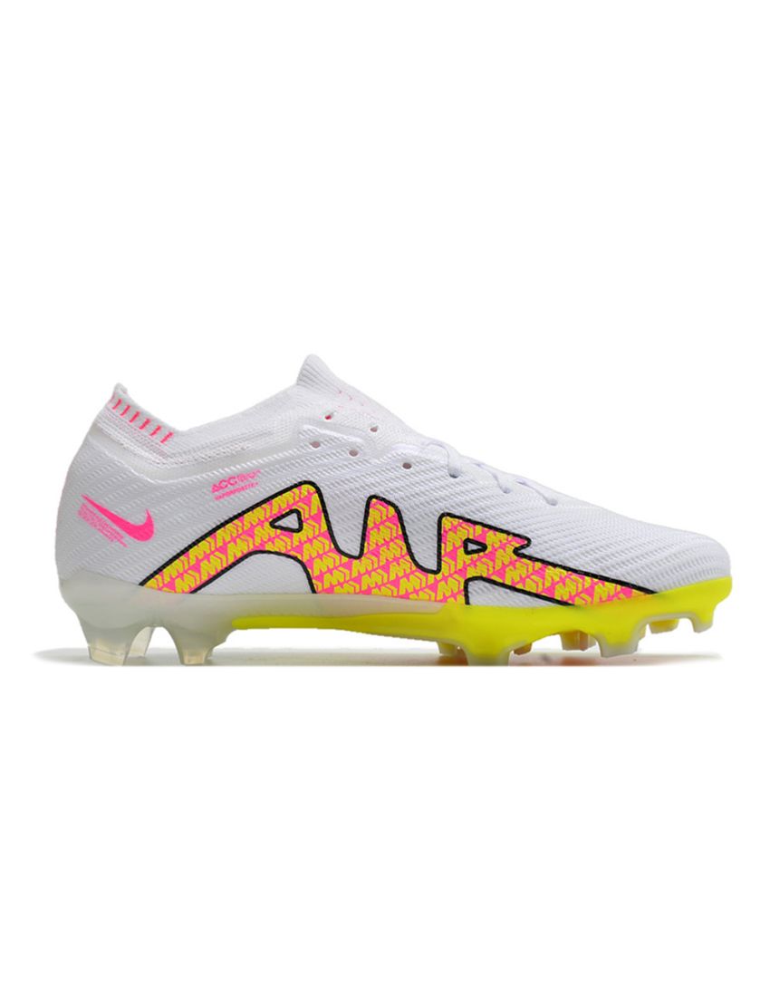 Nike Air Zoom Mercurial Vapor 15 Elite FG - White/Black/Yellow/Pink