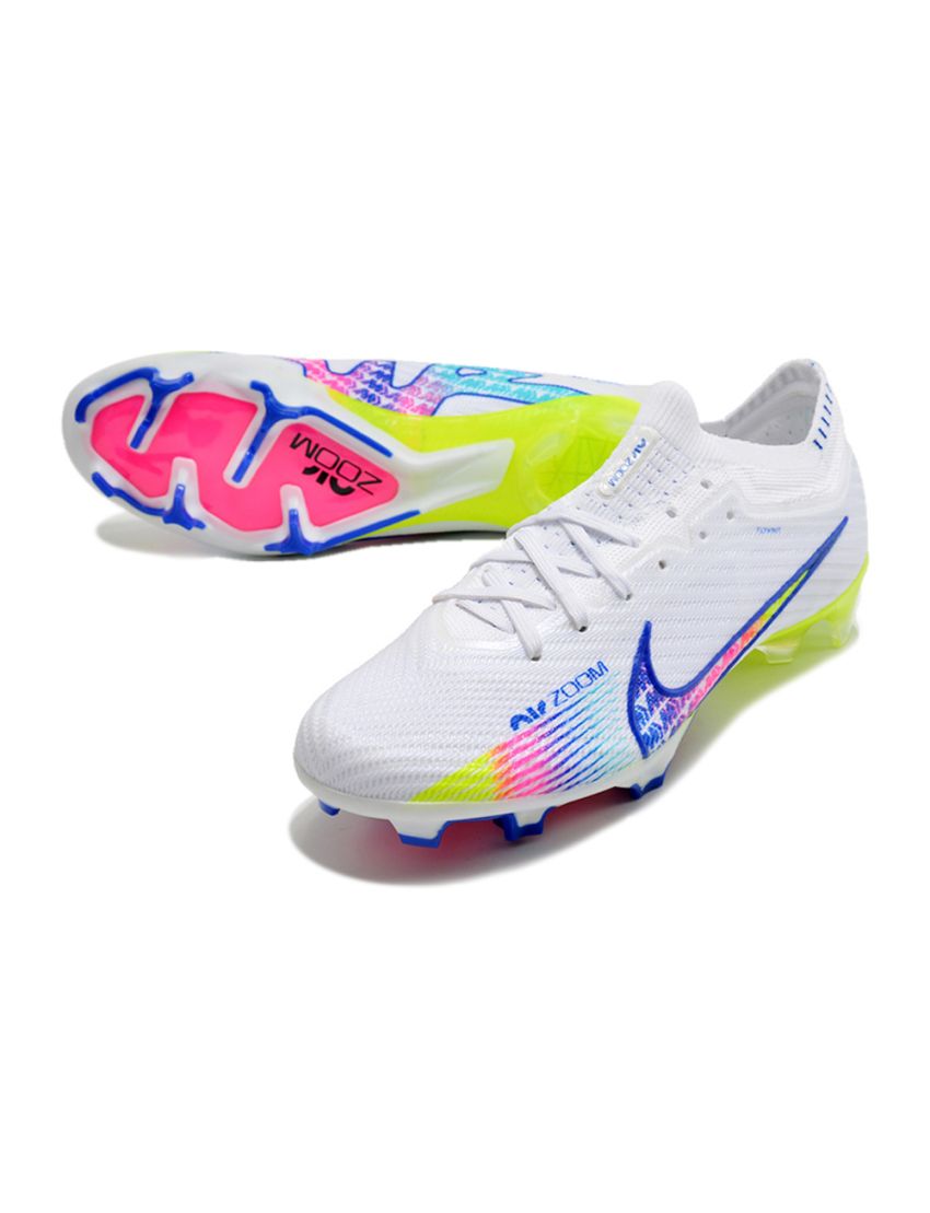 Nike Air Zoom Mercurial Vapor 15 Elite FG - White/Blue/Multicolor