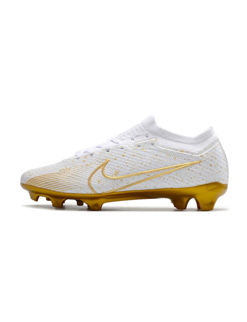 Nike Air Zoom Mercurial Vapor 15 Elite FG - White/Gold