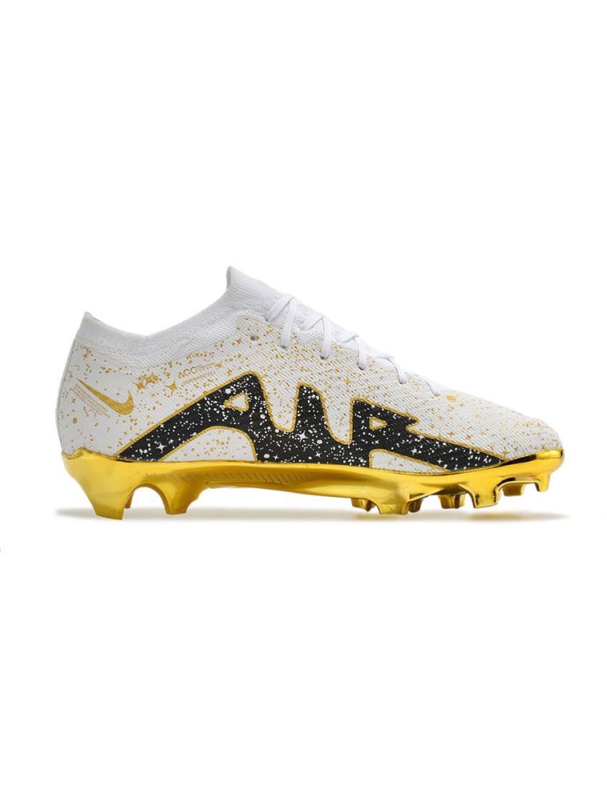 Nike Air Zoom Mercurial Vapor 15 Elite FG - White/Metallic Gold