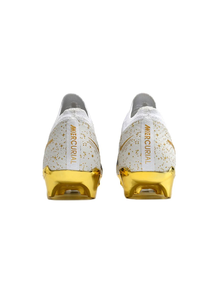 Nike Air Zoom Mercurial Vapor 15 Elite FG - White/Metallic Gold