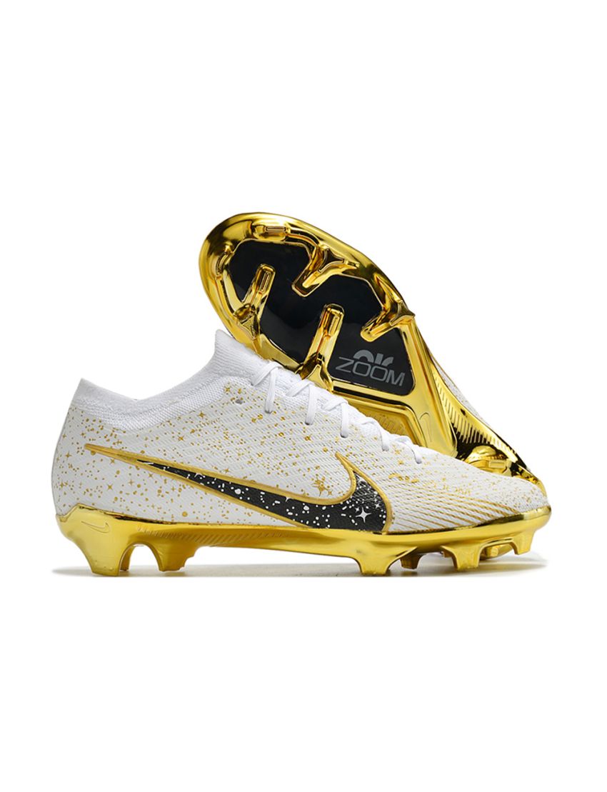 Nike Air Zoom Mercurial Vapor 15 Elite FG - White/Metallic Gold
