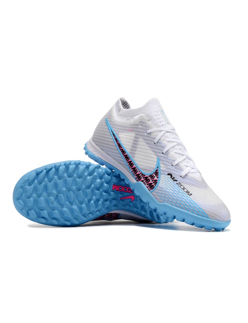Nike Air Zoom Mercurial Vapor 15 Elite TF - White/Light Blue/Laser Pink