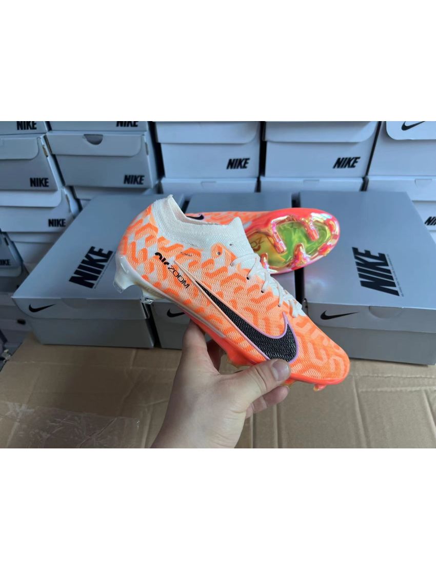 Nike Air Zoom Mercurial Vapor 15 Elite FG - Fossil/Black/Total Orange
