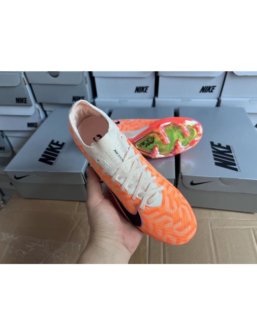 Nike Air Zoom Mercurial Vapor 15 Elite FG - Fossil/Black/Total Orange