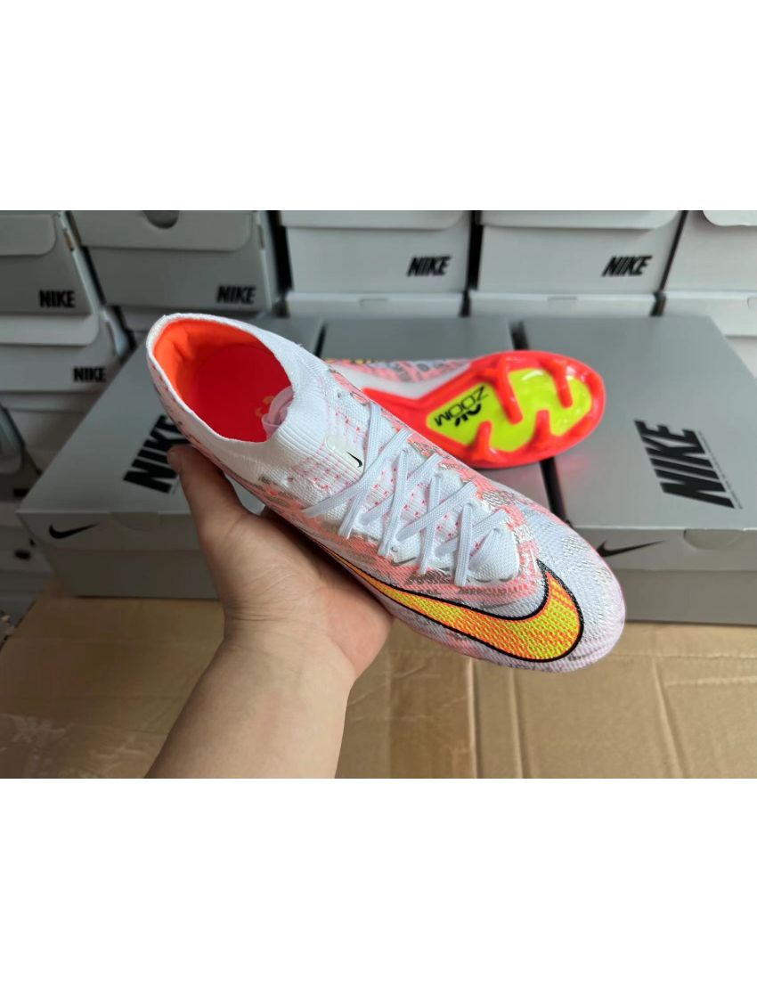 Nike Air Zoom Mercurial Vapor 15 Elite FG XXV - White/Orange/Black