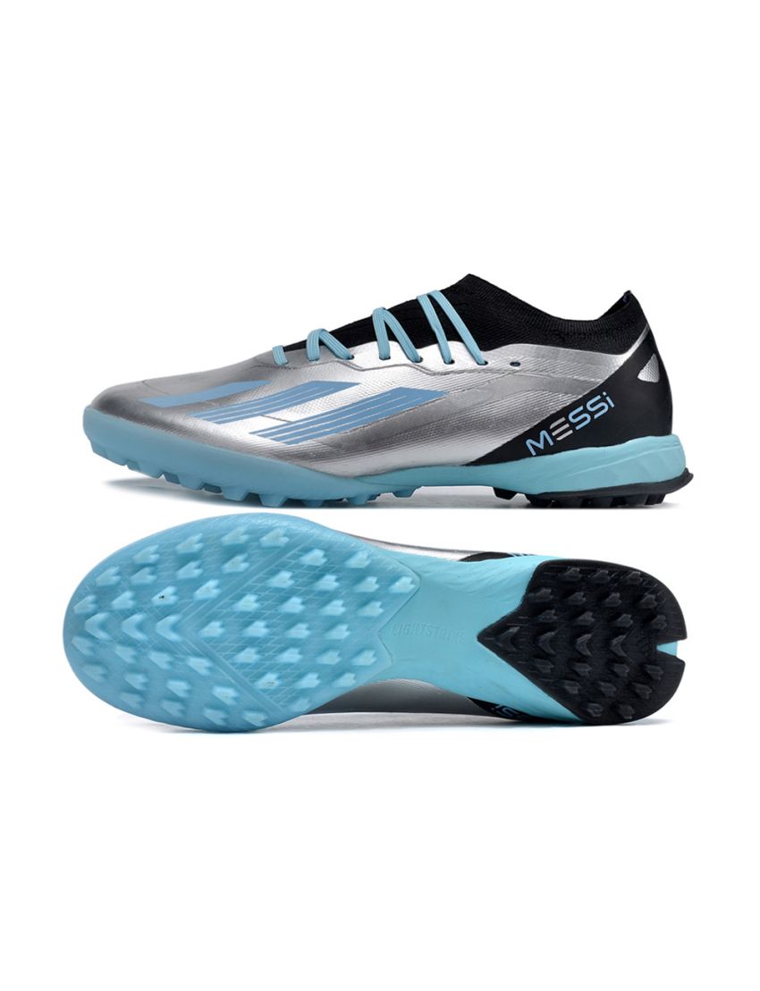 adidas X Crazyfast Messi .1 TF Infinito - Silver Metallic/Bliss Blue/Core Black