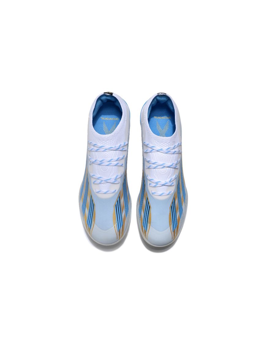 adidas X Crazyfast Messi .1 TF Las Estrellas Pack - White/Pulse Blue/Gold Metallic