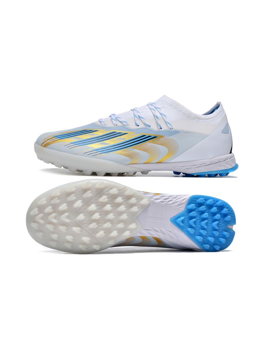 adidas X Crazyfast Messi .1 TF Las Estrellas Pack - White/Pulse Blue/Gold Metallic