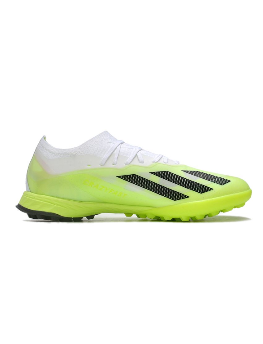 adidas X CrazyFast.1 TF - Cloud White/Core Black/Lucid Lemon
