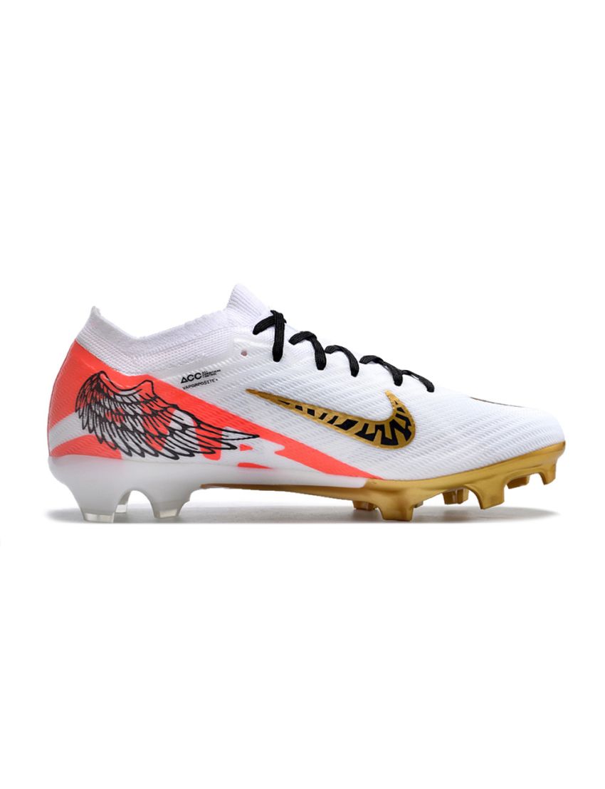 Nike Air Zoom Mercurial Vapor 15 Elite FG White Metal Gold Red Black