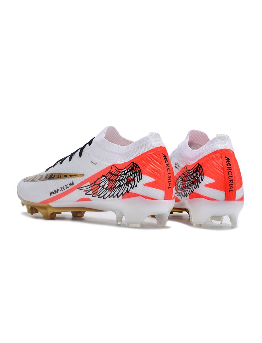 Nike Air Zoom Mercurial Vapor 15 Elite FG White Metal Gold Red Black