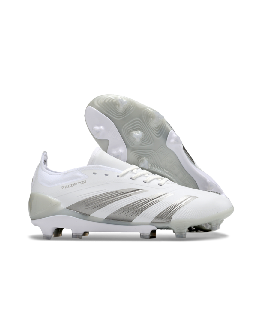Adidas Predator Accuracy.1 Low League FG- White Pack Silver Metallic
