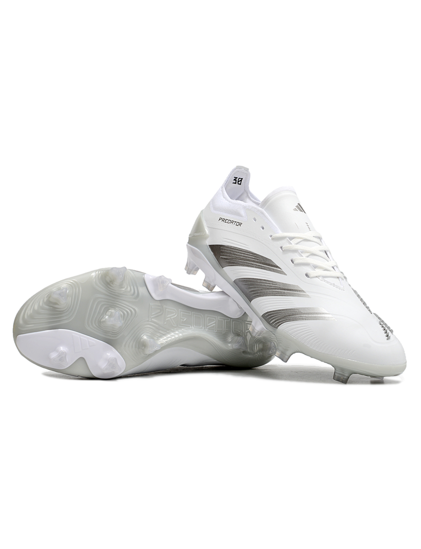 Adidas Predator Accuracy.1 Low League FG- White Pack Silver Metallic
