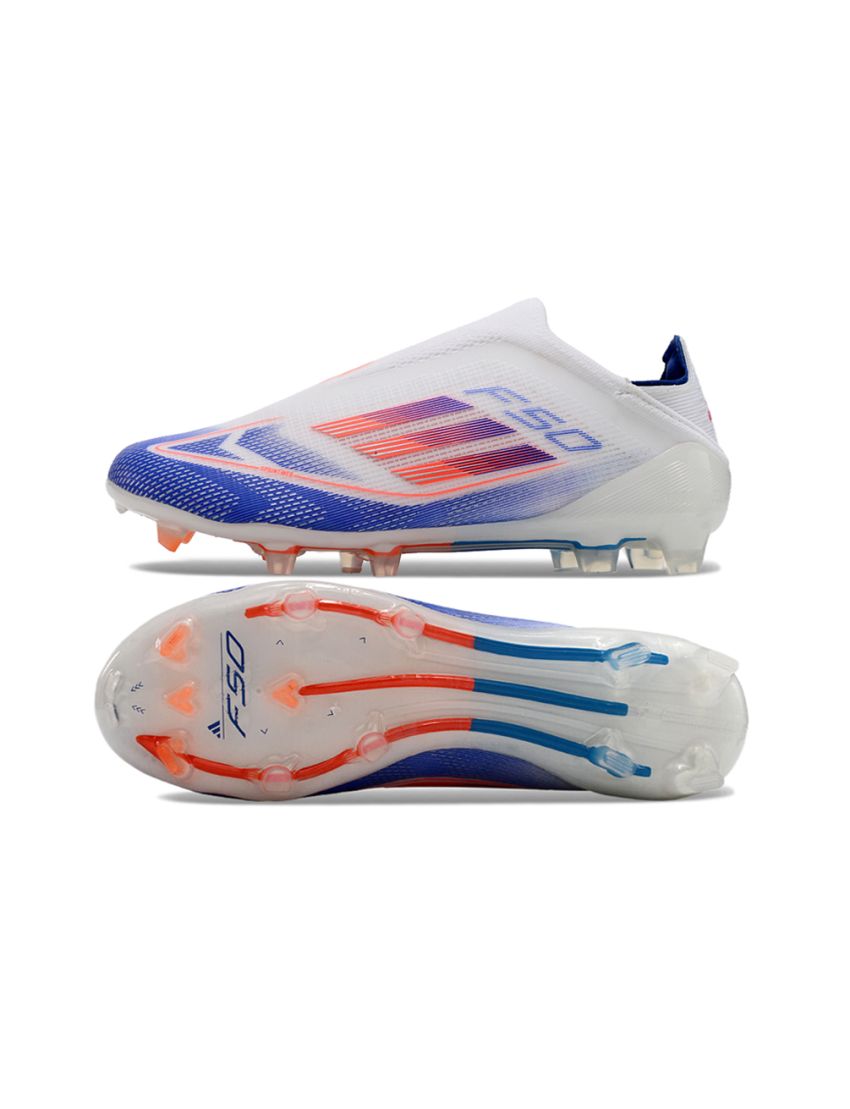 adidas F50 Elite Laceless FG Advancement - White/Solar Red/Lucid Blue