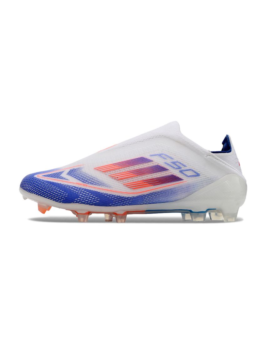 adidas F50 Elite Laceless FG Advancement - White/Solar Red/Lucid Blue