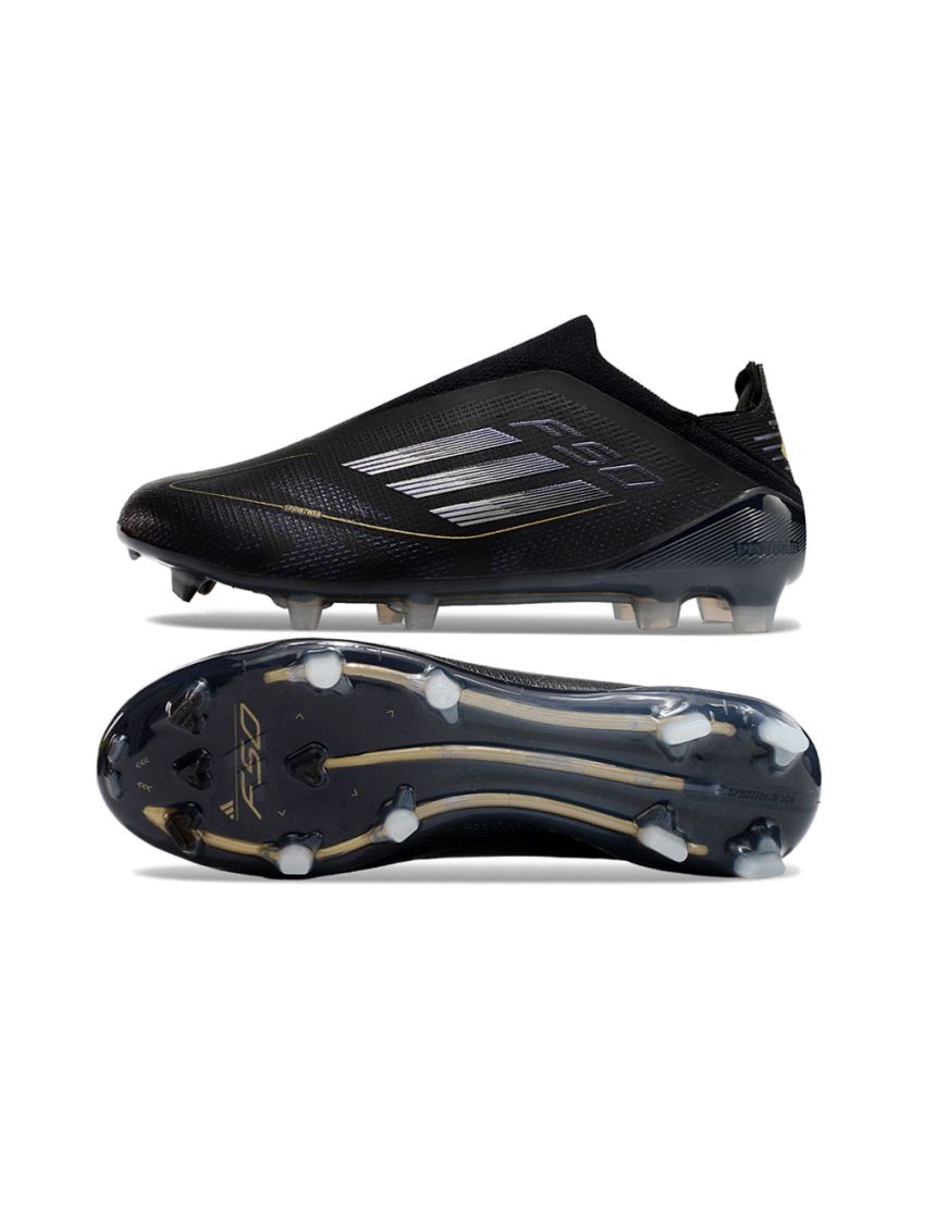 Adidas F50 Elite Laceless FG Dark Spark - Core Black/Iron Metal/Gold Metallic