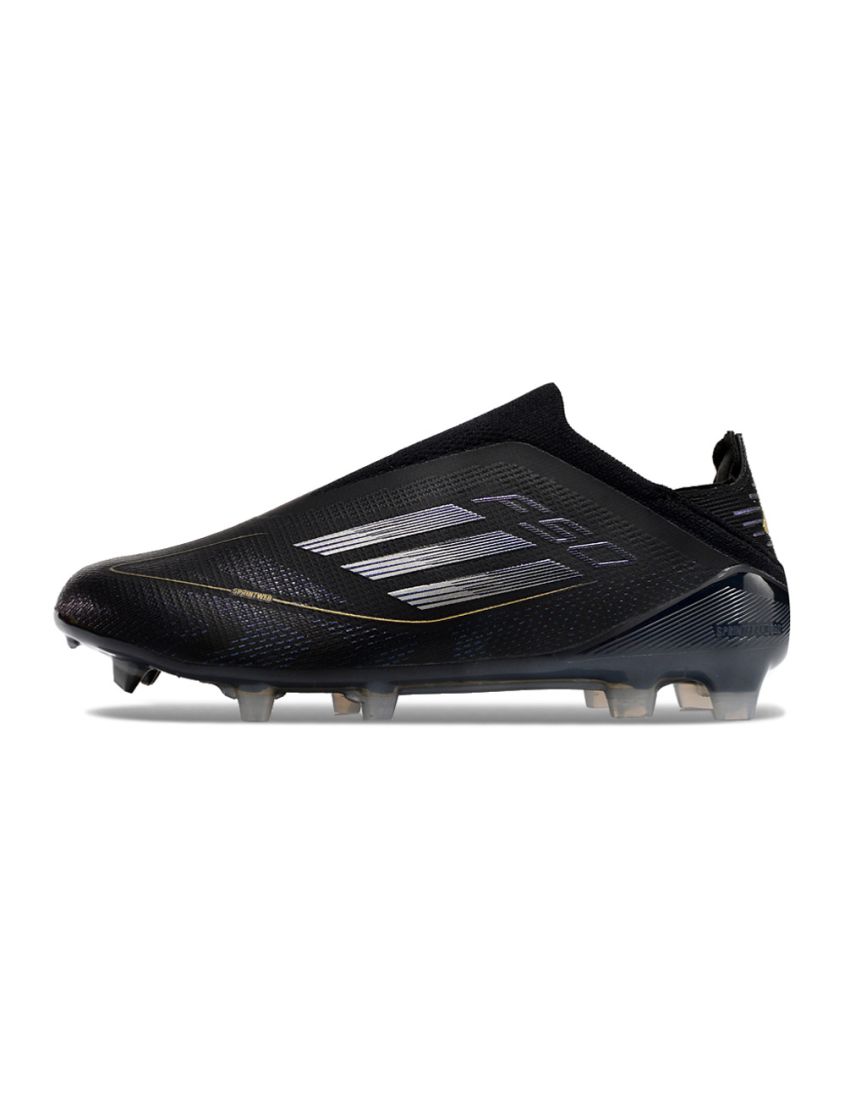 Adidas F50 Elite Laceless FG Dark Spark - Core Black/Iron Metal/Gold Metallic