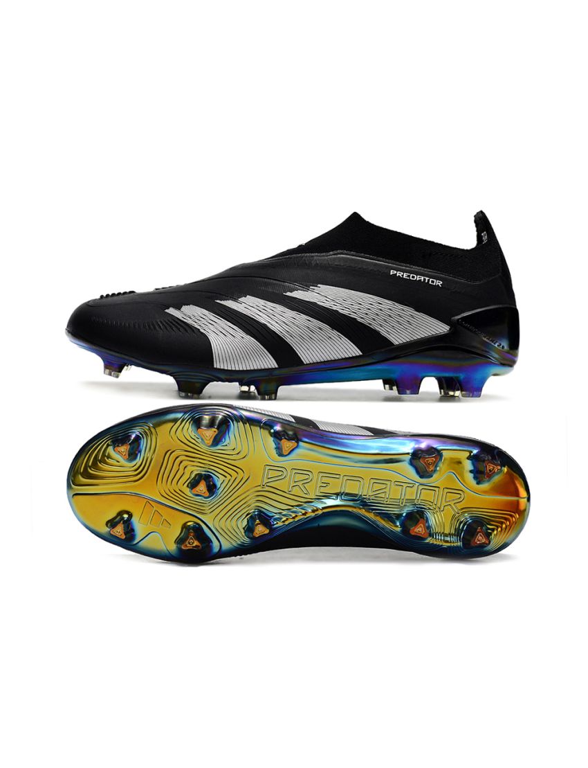 Adidas Predator Elite Laceless FG Core Black Carbon Gold Metallic