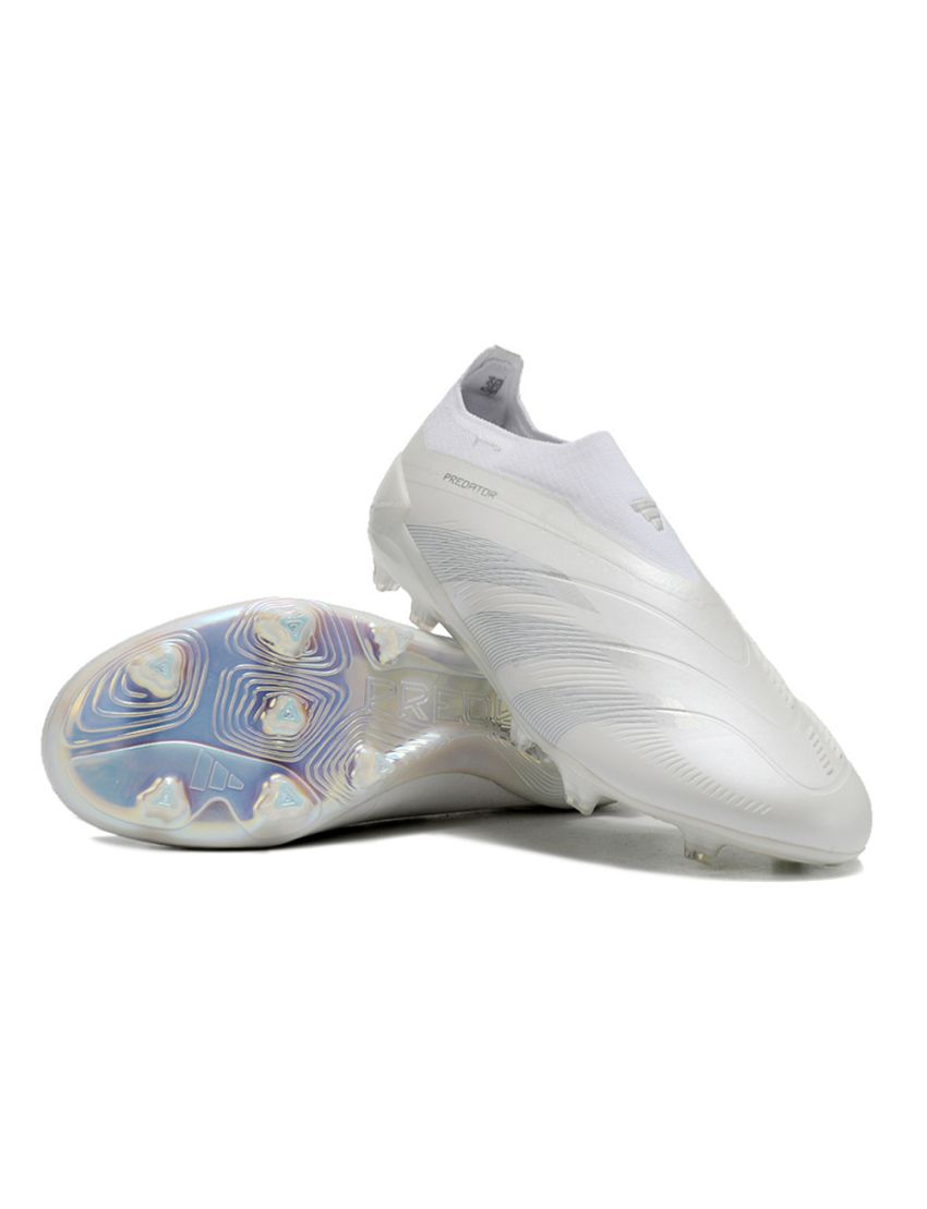 Adidas Predator Elite Laceless FG White Silver Met