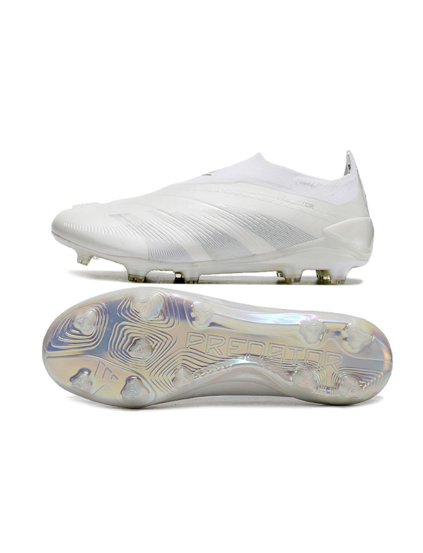 Adidas Predator Elite Laceless FG White Silver Met