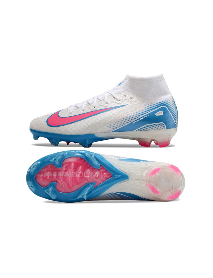 Nike Air Zoom Mercurial Superfly 10 Elite FG White Pink Blue