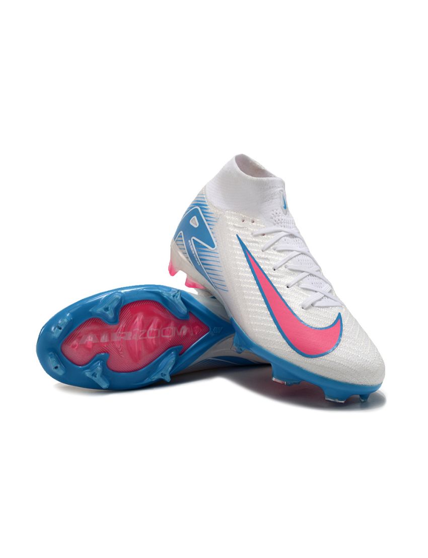 Nike Air Zoom Mercurial Superfly 10 Elite FG White Pink Blue