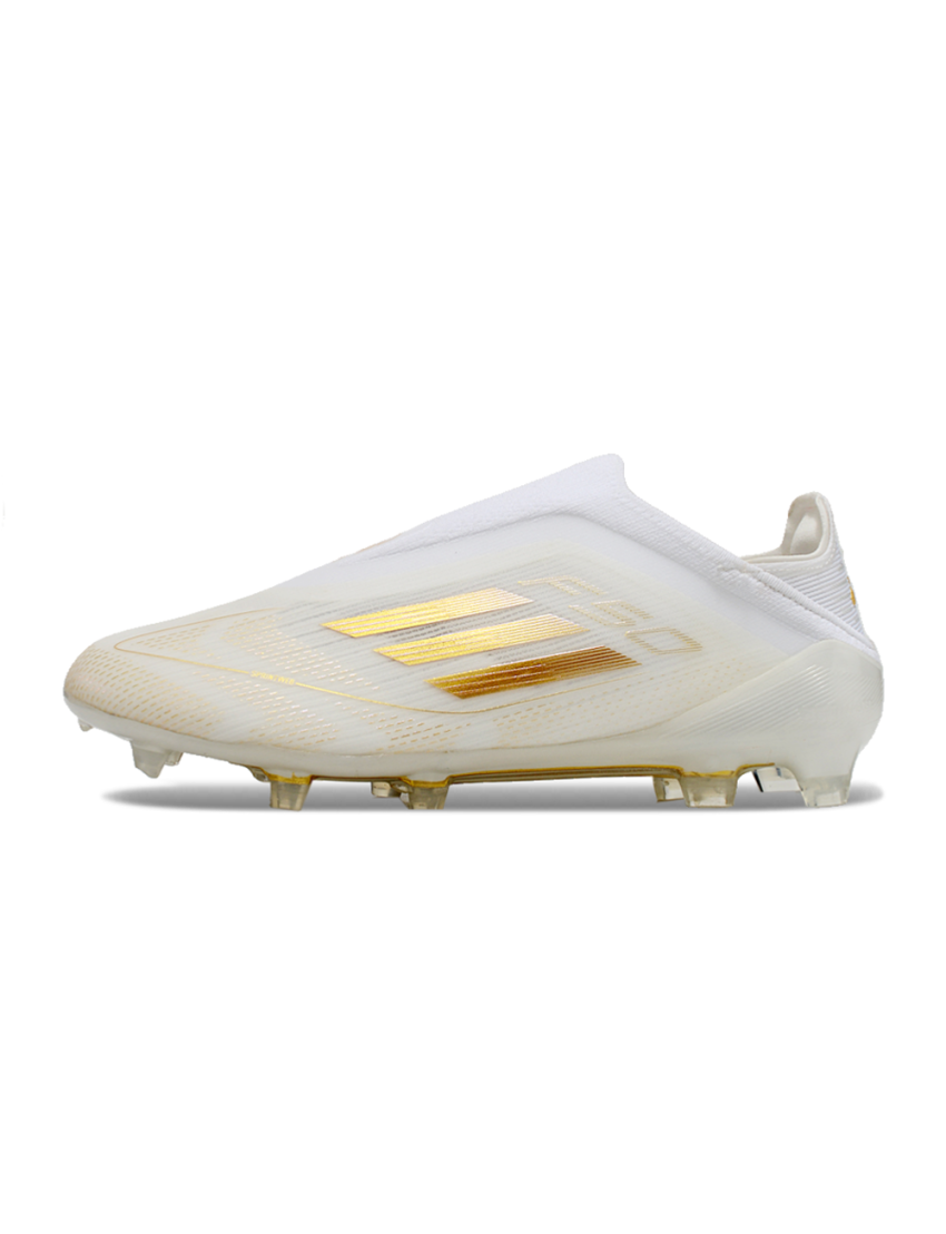 adidas F50 Elite Laceless FG Day Spark - Footwear White/Gold Metallic/Footwear White