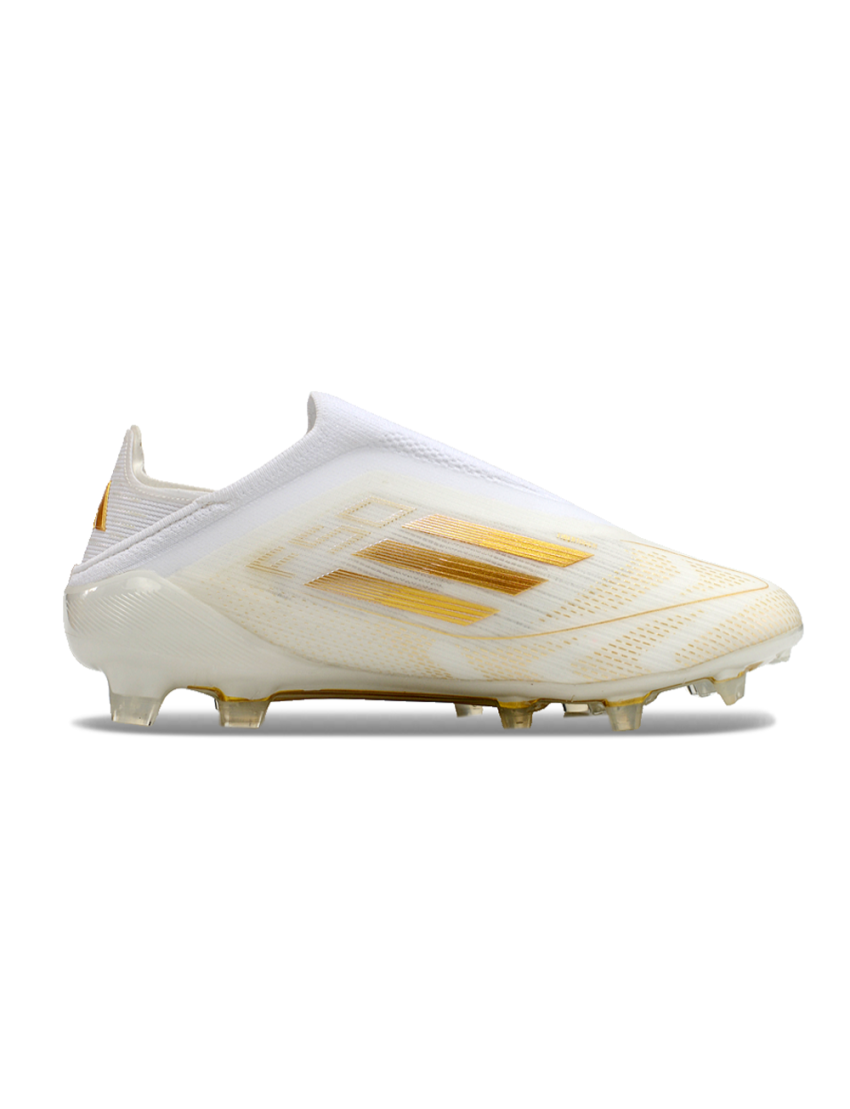 adidas F50 Elite Laceless FG Day Spark - Footwear White/Gold Metallic/Footwear White