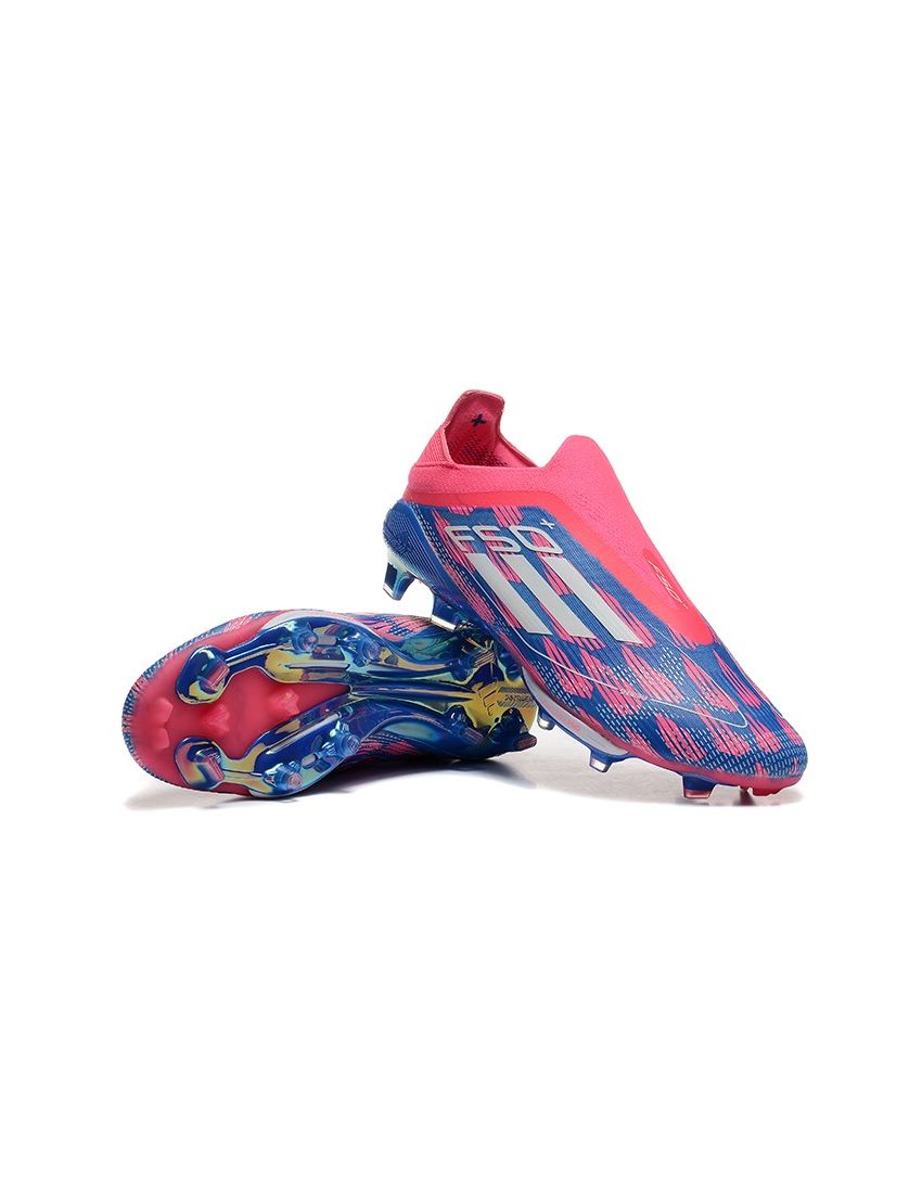 adidas F50+ Elite Laceless FG Players Pack - Solar Blue/Footwear White/Solar Pink