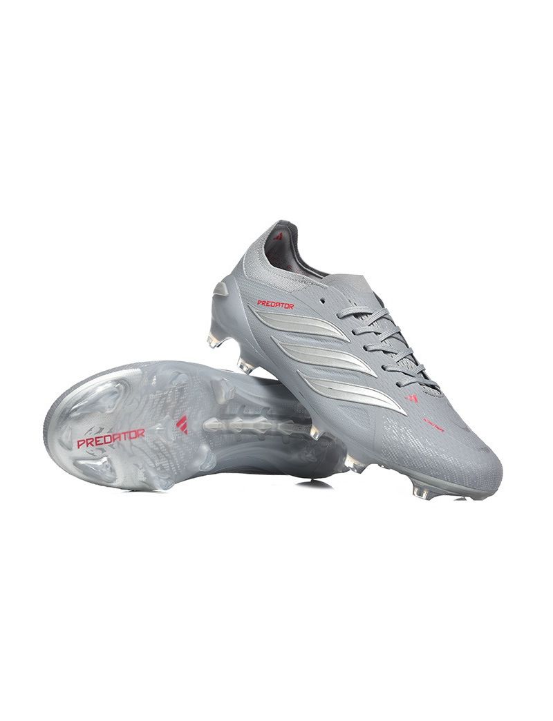 adidas 26 Predator Elite FG Grey Silver Red