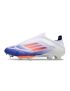 adidas F50+ League Laceless FG Advancement - White/Solar Red/Lucid Blue