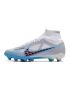 Nike Air Zoom Mercurial Superfly 9 Elite AG-Pro - White/Baltic Blue/Pink Blast/Indigo Haze