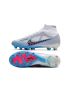 Nike Air Zoom Mercurial Superfly 9 Elite AG-Pro - White/Baltic Blue/Pink Blast/Indigo Haze