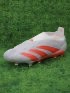 adidas Predator Elite Laceless FG Gray Crimson White