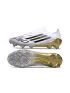 2025 adidas F50 Event Laceless Elite FG White Black Metallic Gold