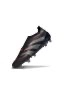 2025 adidas Predator Elite Laceless FG Black Grey Four Lucid Red