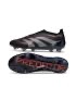 2025 adidas Predator Elite Laceless FG Black Grey Four Lucid Red