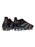2025 adidas Predator Elite Laceless FG Black Grey Four Lucid Red